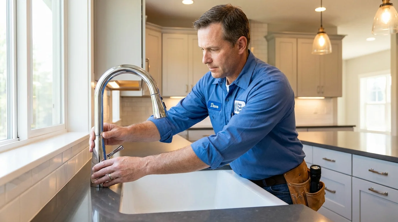 Kitchen faucet installation by Johns Plumbing LLC in Ida Grove