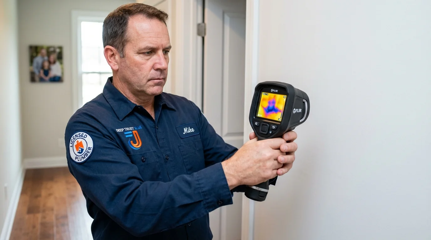 Thermal imaging leak detection by Johns Plumbing LLC in Ida Grove